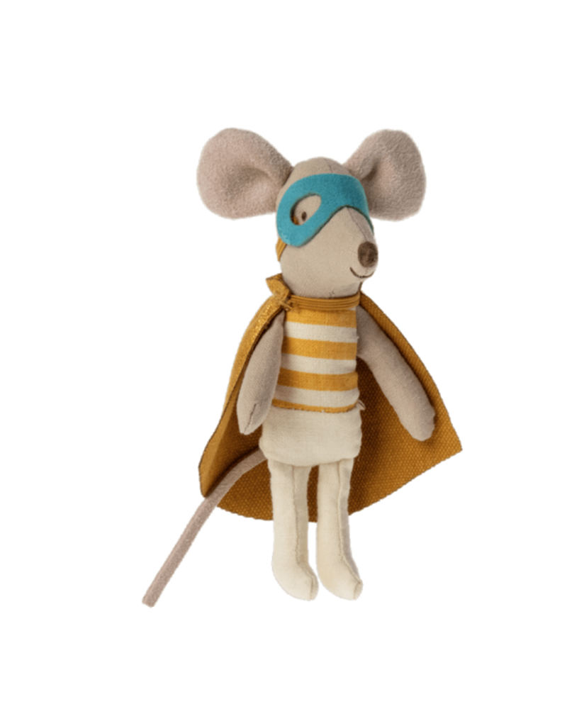 Maileg Superhero Little Brother Mouse in Box