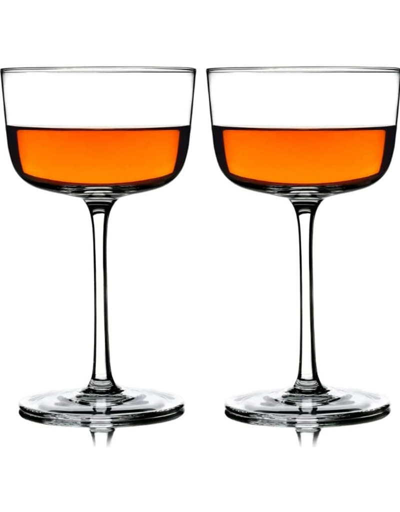 Greenline Goods Coupe Wine Glasses - 6.8 oz Set of 2
