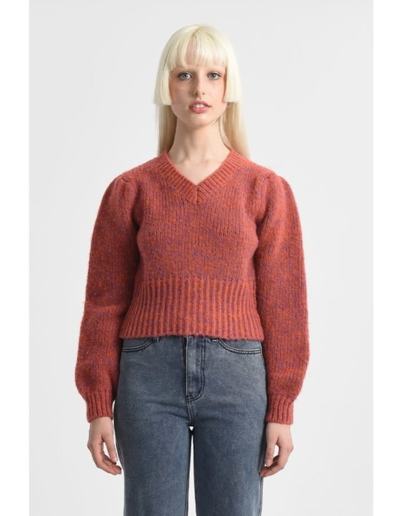 Molly Bracken Orange Cropped Sweater