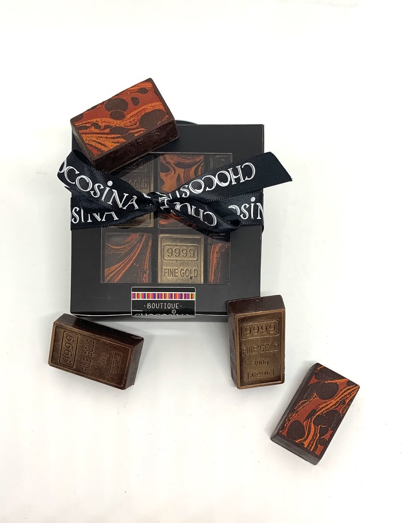 Gold Bars 12pc Salt Caramel Maple Whiskey Dark -240g