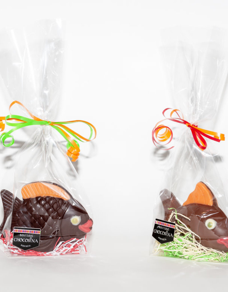 Striped Filled Easter Fish Dark Chcolate - 120g