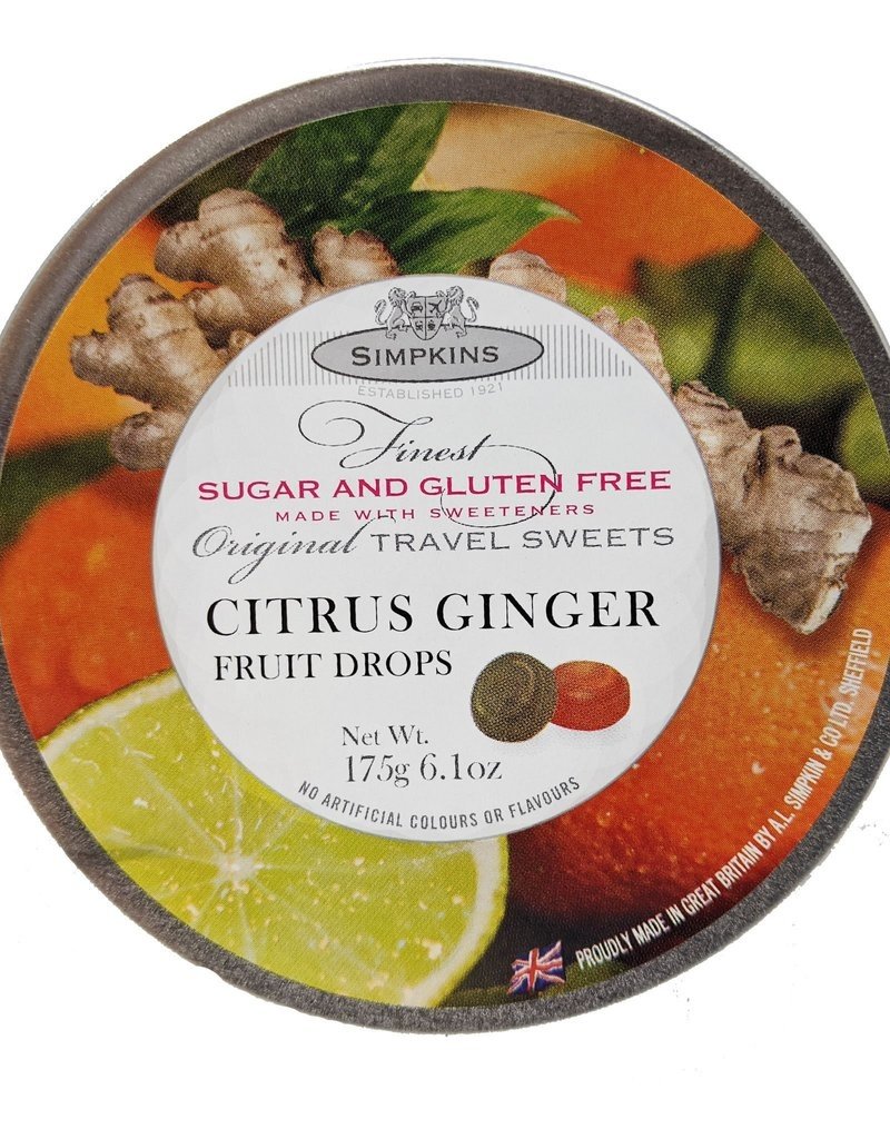 Simpkins Candy Tins - Sugar & Gluten Free - Citrus Ginger