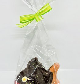 Poisson Pâques ligné garni chocolat noir - 120g