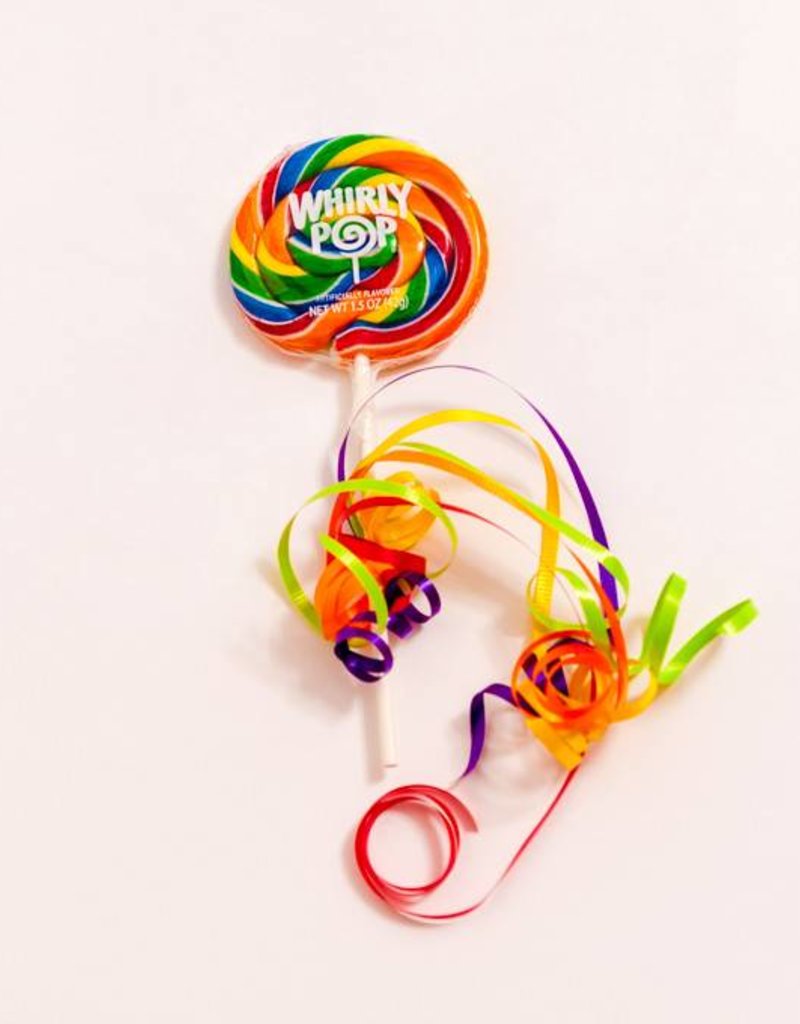 Whirly Pop suçons spirales Arc-en-ciel 3" - 1.5oz