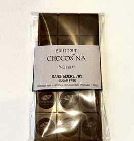 Sugar-Free Dark Chocolate Bar 70% - 80g