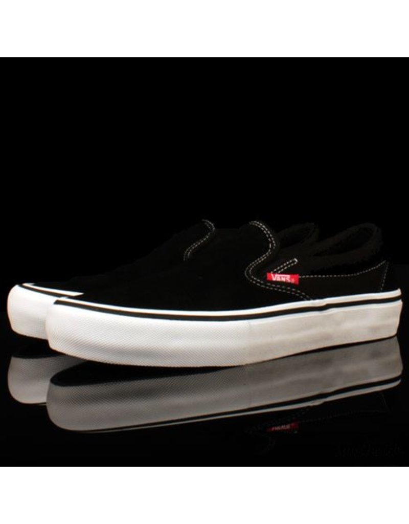 vans slip on pro black and white