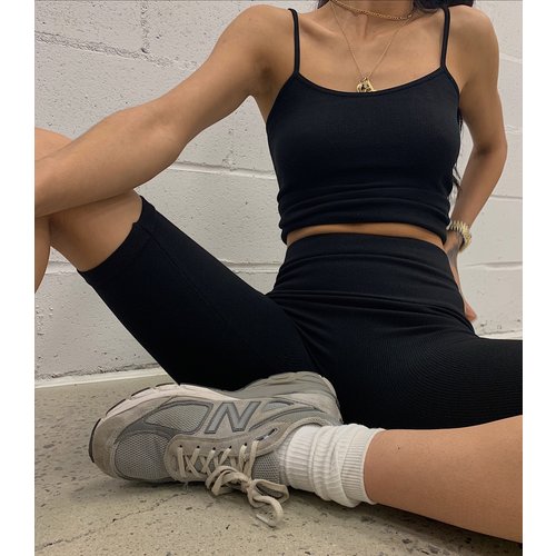C'est Moi Bamboo Rib Crop Cami C'est Moi Bamboo Rib Crop Cami