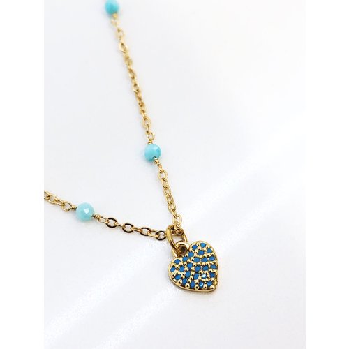 Atelier SYP Amazonite Heart Necklace Atelier SYP Amazonite Heart Necklace