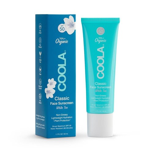 Coola Sport Face SPF50 Organic Sunscreen lotion white tea Coola Sport Face SPF50 Organic Sunscreen lotion white tea