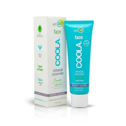 Coola Mineral Face SPF30 matte finish lotion cucumber Coola Mineral Face SPF30 matte finish lotion cucumber