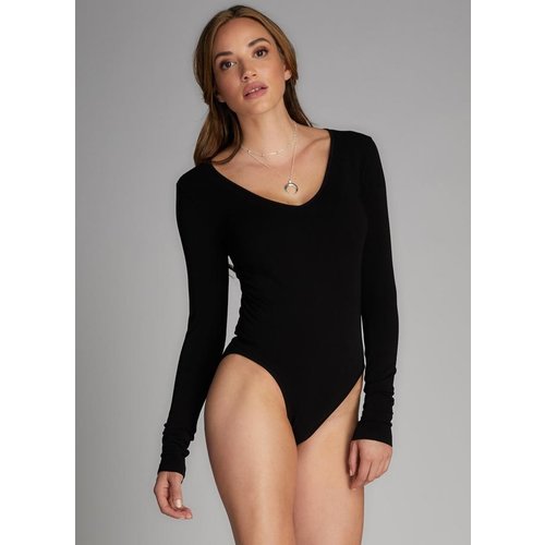 C'est Moi Bamboo V Neck Bodysuit C'est Moi Bamboo V Neck Bodysuit