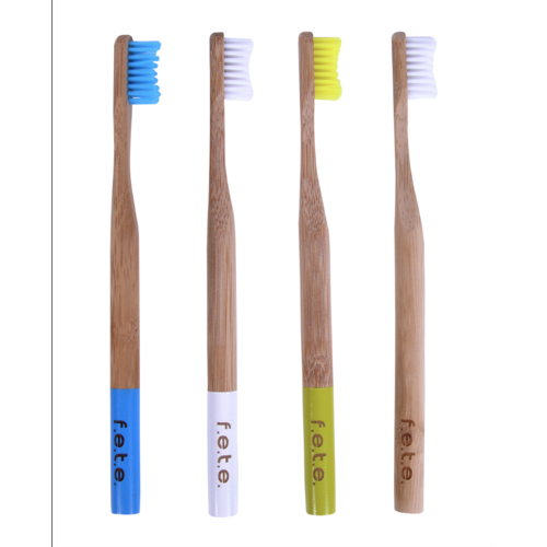 F.E.T.E Bamboo Toothbrush 4-Pack Multicolor F.E.T.E Bamboo Toothbrush 4-Pack Multicolor