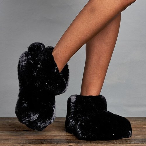 Lemon Loungewear Fur Bunny Paw Slippers Lemon Loungewear Fur Bunny Paw Slippers