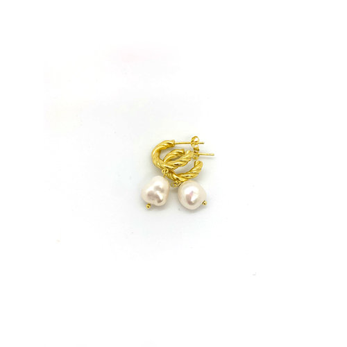 Atelier SYP 18K Mini Pearl Hoops Atelier SYP 18K Mini Pearl Hoops