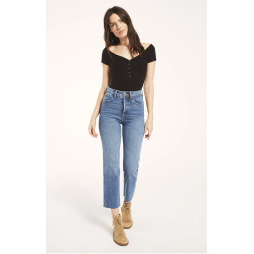 ZSupply Bella Rib Bodysuit Black ZSupply Bella Rib Bodysuit Black