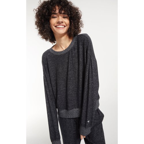ZSupply Elle Marled Longsleeve Heather Black ZSupply Elle Marled Longsleeve Heather Black