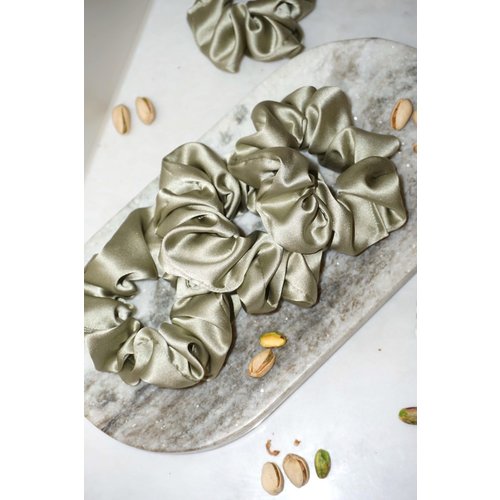 The Silk Labs Pistachio Silk Scrunchie The Silk Labs Pistachio Silk Scrunchie