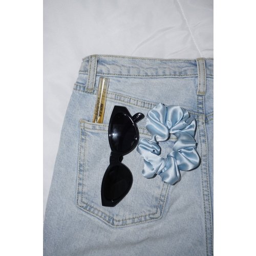 The Silk Labs Levi Blue Silk Scrunchie The Silk Labs Levi Blue Silk Scrunchie