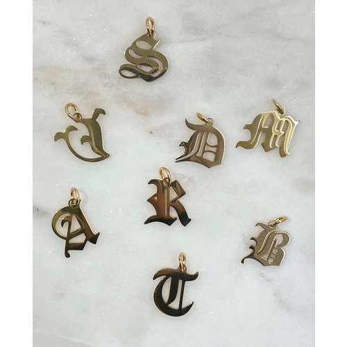 Atelier SYP 18K Old English Pendants Atelier SYP 18K Old English Pendants