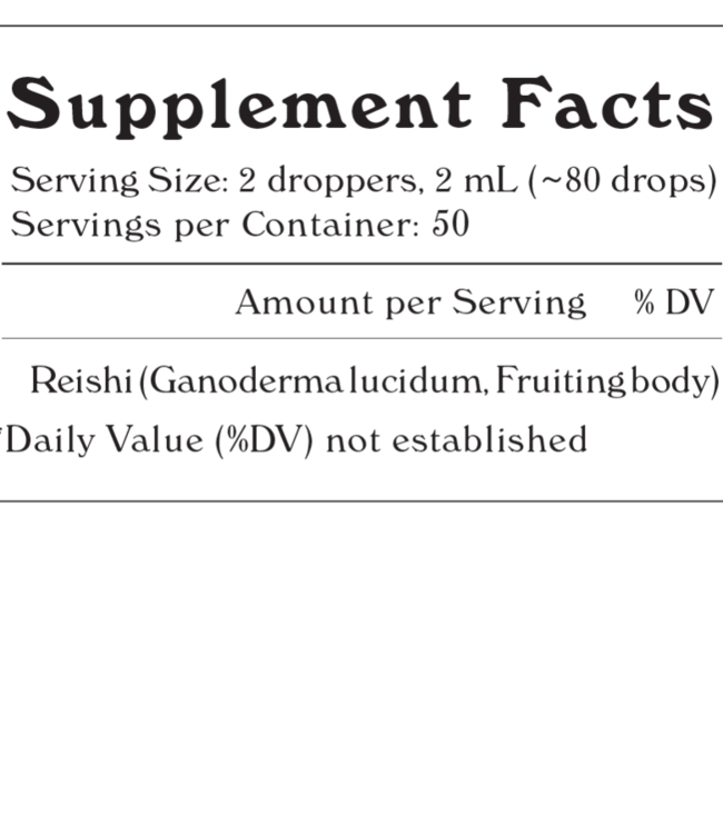 Rainbo Mushrooms Reishi Mushroom TinctureTeinture de champignons Reishi