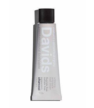 David's Toothpaste Davids travel size premium toothpaste / charcoal+peppermint / 1.75 oz