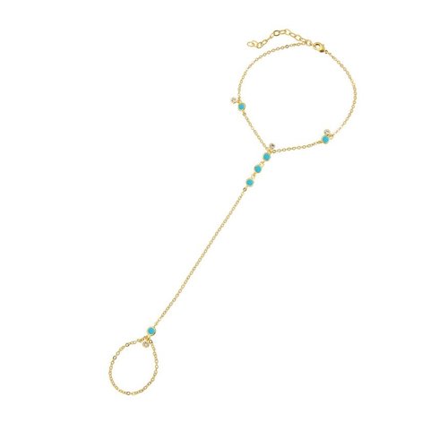 Lili Claspe Anais Hand Chain Turquoise Lili Claspe Anais Hand Chain Turquoise