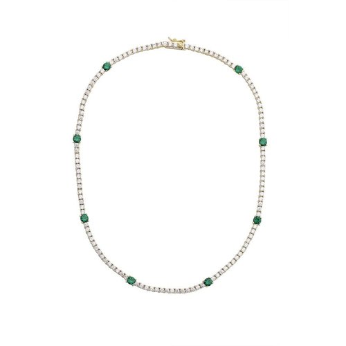 Lili Claspe Zoi Tennis Necklace Emerald Lili Claspe Zoi Tennis Necklace Emerald