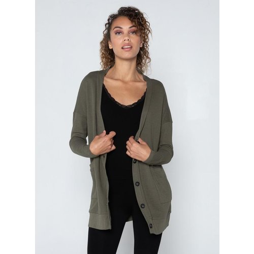 C'est Moi Waffle Knit Button Cardigan C'est Moi Waffle Knit Button Cardigan