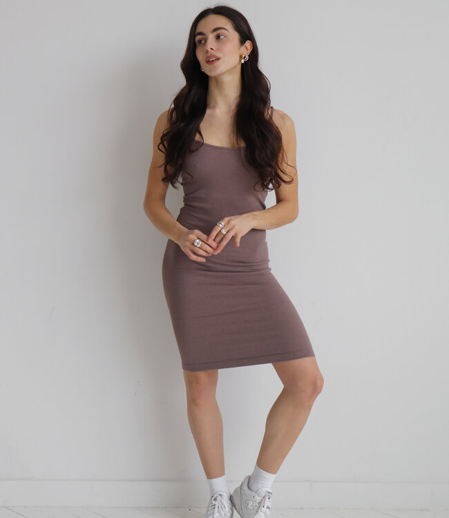 X C'est Moi Rib Dress Mocha