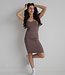 X C'est Moi Rib Dress Mocha