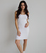 X C'est Moi Rib Dress White