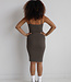 X C'est Moi Rib Dress Khaki