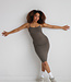X C'est Moi Rib Dress Khaki