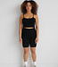 X C'est Moi Bamboo Rib Crop Cami Black