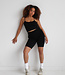 X C'est Moi Bamboo Rib Crop Cami Black