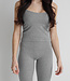 X C'est Moi Bamboo Rib Crop Cami Heather Silver