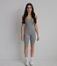 X C'est Moi Bamboo Rib Crop Cami Heather Silver