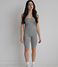 X C'est Moi Bamboo Rib Crop Cami Heather Silver