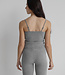 X C'est Moi Bamboo Rib Crop Cami Heather Silver