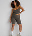 X C'est Moi Bamboo Rib Crop Cami Khaki