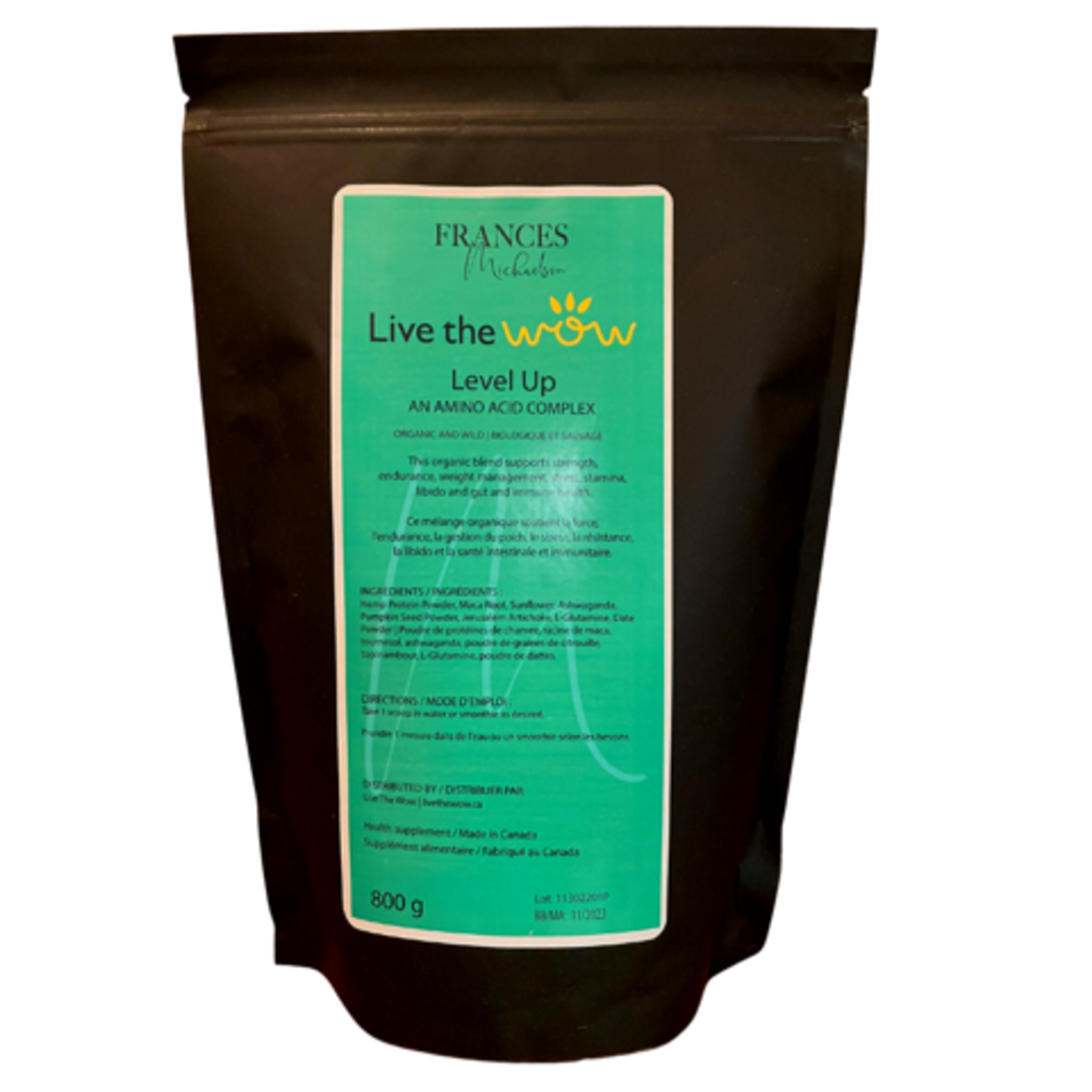 Live The WOW by Frances Michaelson Level Up Protein