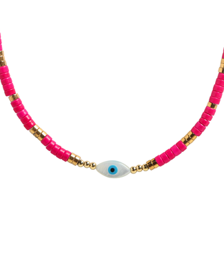 La Bonita Howlite Shell Eye Magnetic Necklace