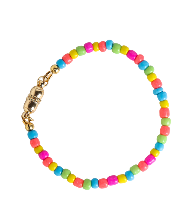Rainbow Seed Bead Magnetic Bracelet