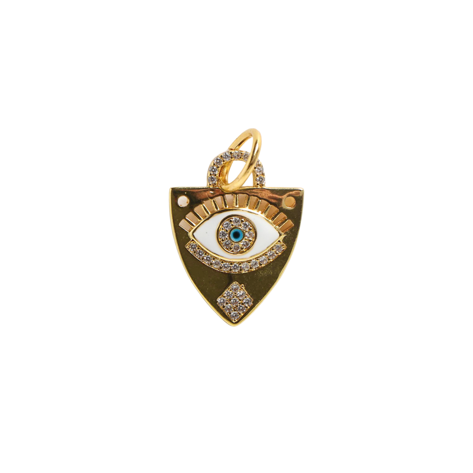 Brass Eye Shield Charm