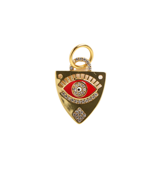 Brass Eye Shield Charm