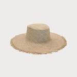Ace of Something Leonora Bao Straw Boater in Natural