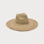 Ace of Something Cassis Large Brim Crochet Fedora in Natural