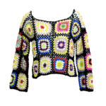 Highbrow by Le Brow Bar Ibiza Crochet 3/4 Sleeve Top