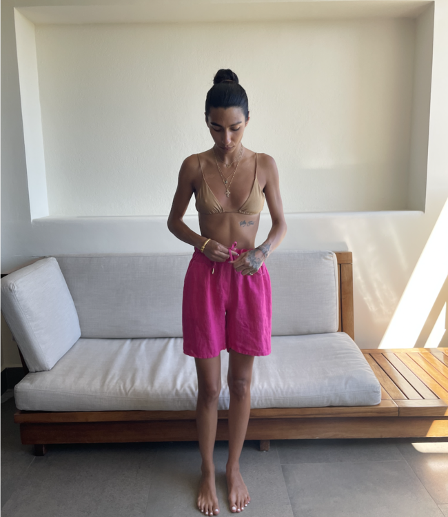 Made in Italy Martha Linen Shorts