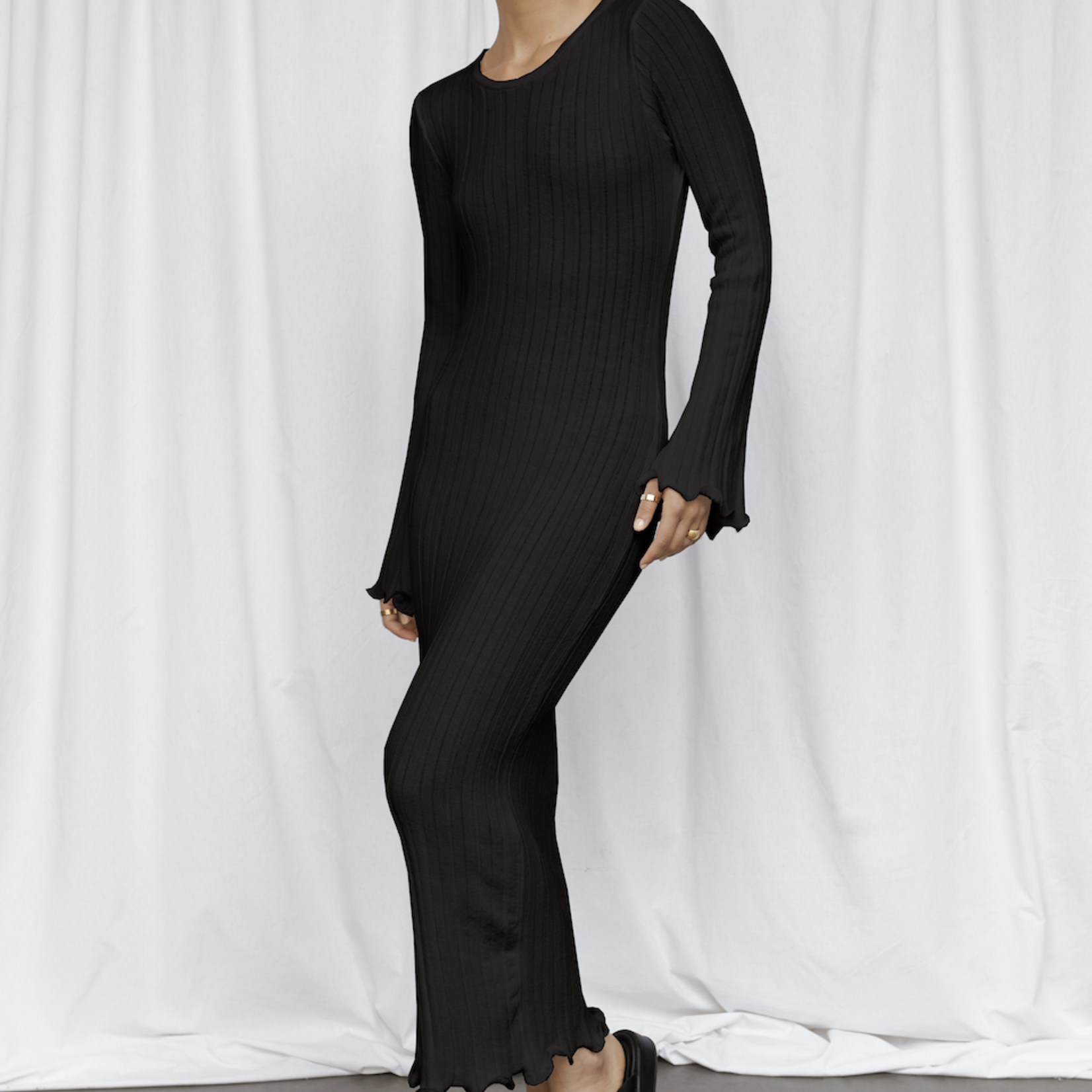 SNDYS The Label Baha Long Sleeve Dress Black